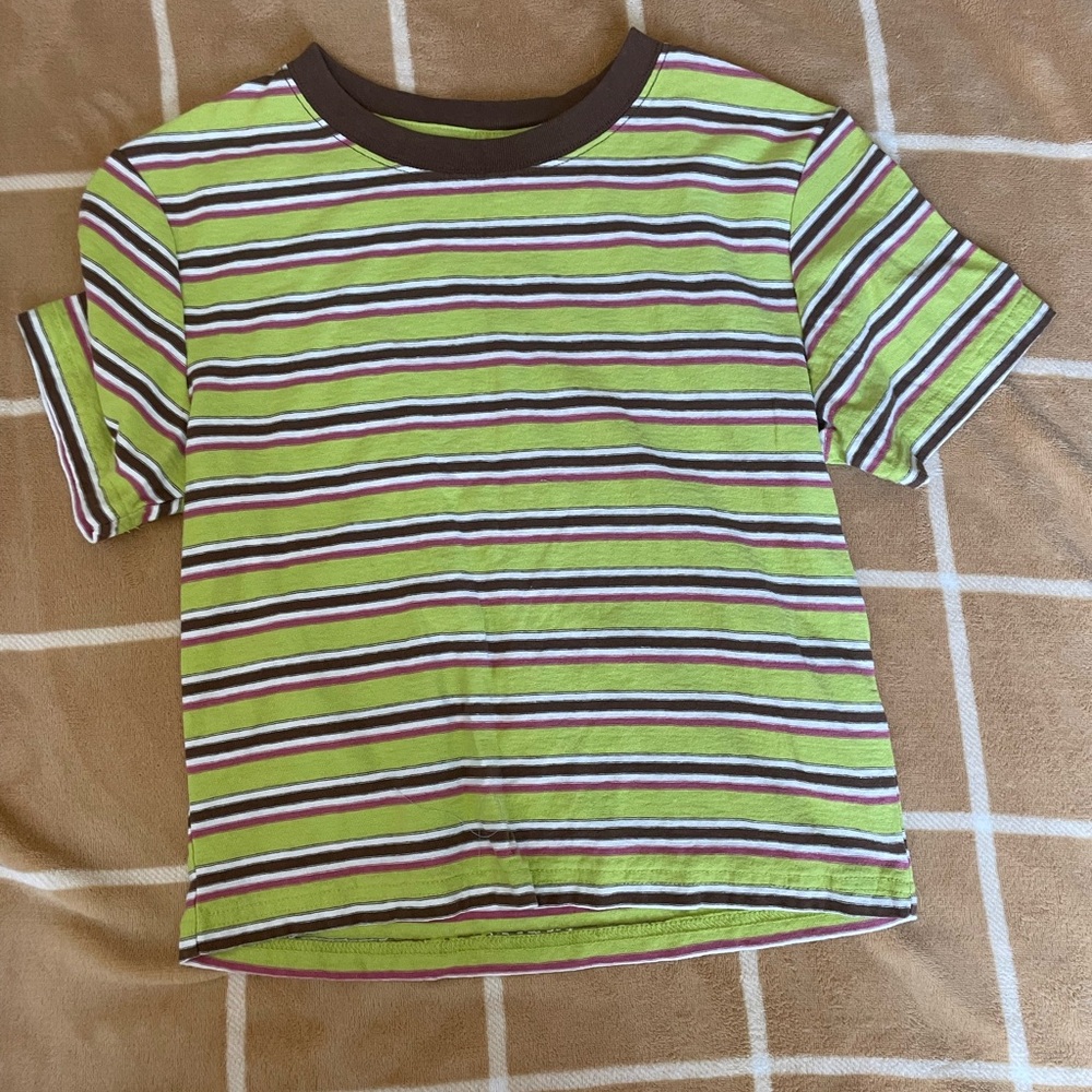 BDG Green and Brown Short Sleeve Tee